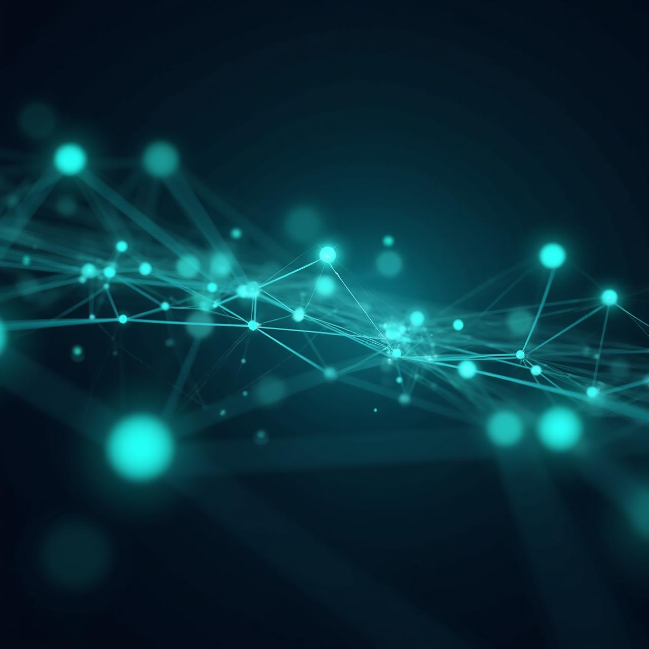 Visualização abstrata de tecnologia financeira e conexão blockchain