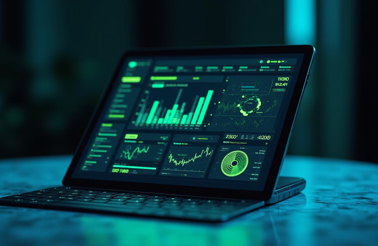 Interface do dashboard de gestão de patrimônio Pena & Pixel